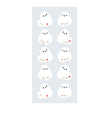 【バレンタイン】　包む　シール　ふわふわシマエナガ　VW006　10片入