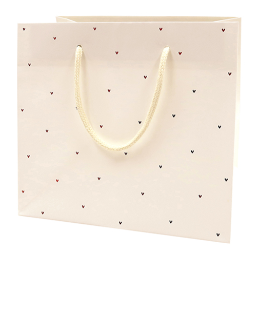 【バレンタイン】　インディゴ　VC797　キャリーバッグ　M　プチハート　アイボリー