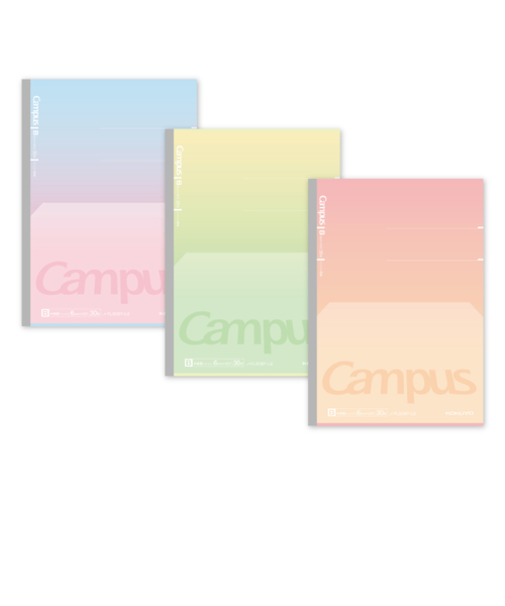 コクヨ（KOKUYO）　限定キャンパス　フラットが気持ちいいノート　ポジティブ＆リラックス　B罫　3冊パック　ノ-FL3CBT-L2X3