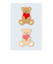 【バレンタイン】　包む　シール　テディベア　VW001　2片入
