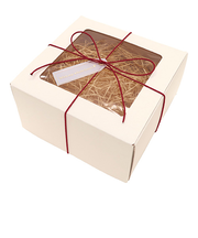 【バレンタイン】　インディゴ　VB964　ミニマルボックス　L　アイボリー／レッド