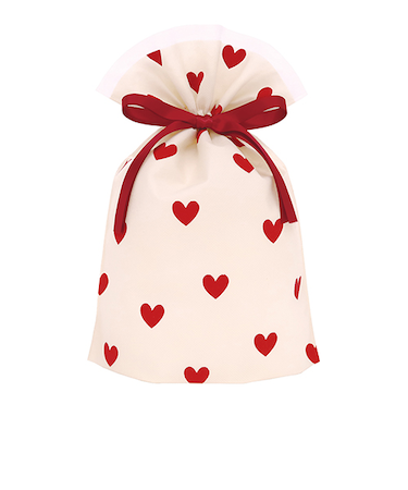 【バレンタイン】　インディゴ　VG079　ギフトバッグ　ハート　アイボリー