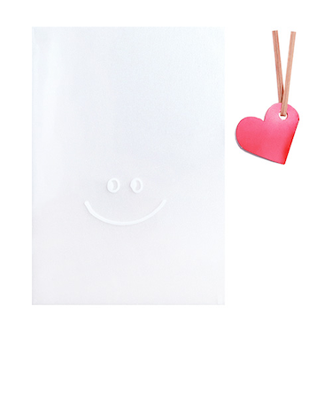 【バレンタイン】　インディゴ　VP994　シースルーバッグ　M　スマイル　ホワイト　10枚入