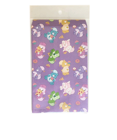 S＆C　ケアベア（Care　Bear）　ペーパーラッピング袋　パン　平袋　8枚入り