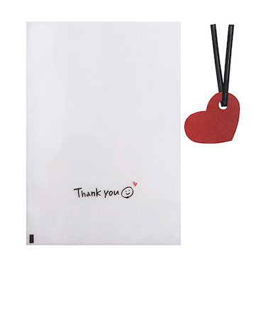 【バレンタイン】　インディゴ　VP983　シースルーバッグ　S　サンキュー／スマイル　ブラック　10枚入