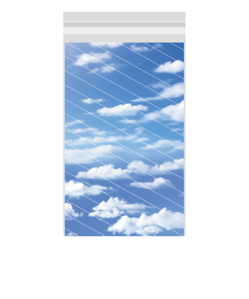 【バレンタイン】　包む　ノリ付クリアBAG　スカイ120　VV004　10枚入