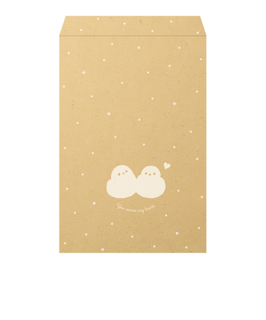 【バレンタイン】　包む　平袋　ペーパーバッグ　シマエナガ　VU002　8枚入