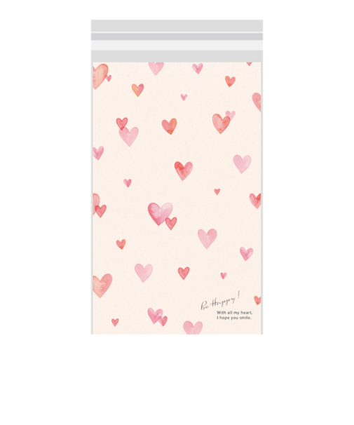 【バレンタイン】　包む　ノリ付クリアBAG　メロウハート120　VV002　10枚入