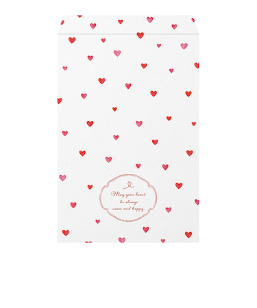 【バレンタイン】　包む　平袋　ペーパーバッグ　タイニーハート　VU001　8枚入