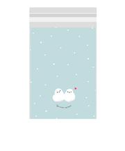 【バレンタイン】　包む　ノリ付クリアBAG　シマエナガ100　VV007　10枚入