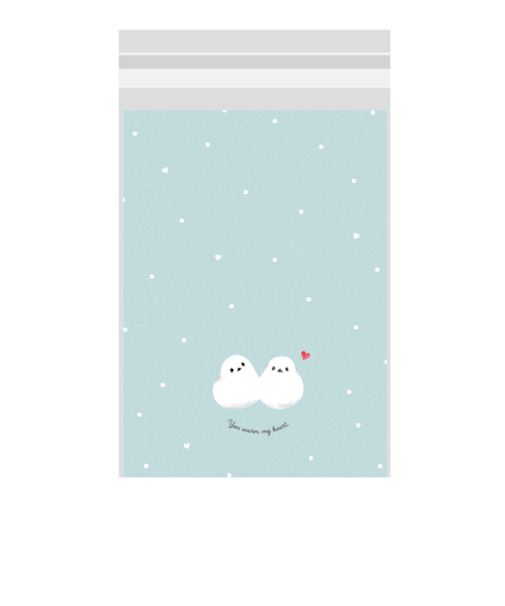 【バレンタイン】　包む　ノリ付クリアBAG　シマエナガ100　VV007　10枚入