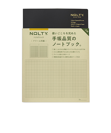 日本能率協会　NOLTYノート　クリーム用紙方眼　96ページ　A5　NCG11　ブラック