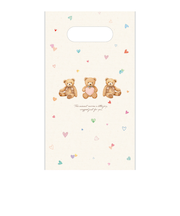 【バレンタイン】　包む　小判抜きビニールBAG　底マチ付き　VV015　テディベア　10枚入