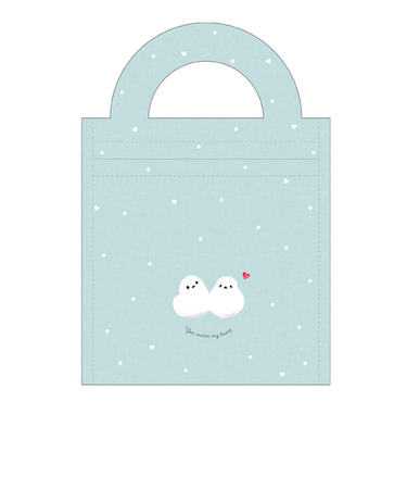 【バレンタイン】　包む　ハンディージップバッグ　シマエナガ110　VV014　5枚入