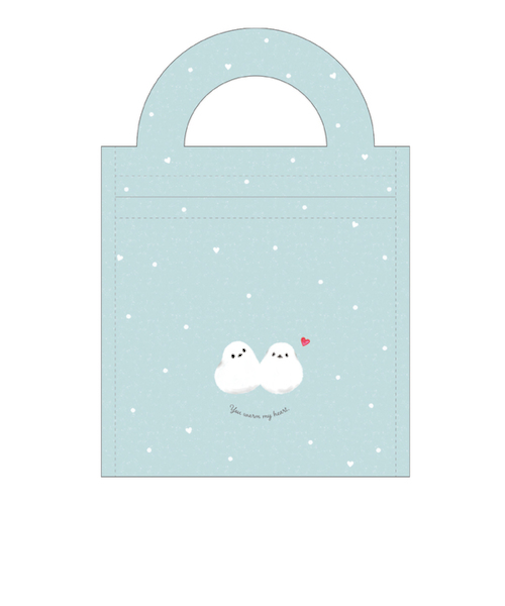 【バレンタイン】　包む　ハンディージップバッグ　シマエナガ110　VV014　5枚入