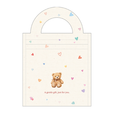 【バレンタイン】　包む　ハンディージップバッグ　テディベア110　VV013　5枚入