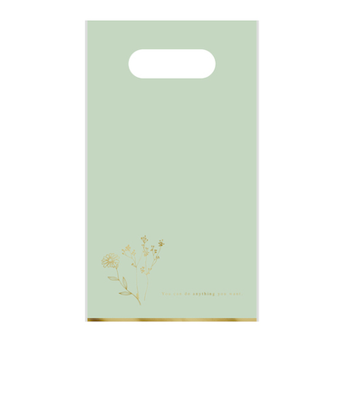 【バレンタイン】　包む　小判抜きビニールBAG　底マチ付き　VV017　フラワー　10枚入