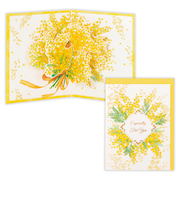 ホールマーク（Hallmark）　多目的　立体カード　ミモザブーケ
