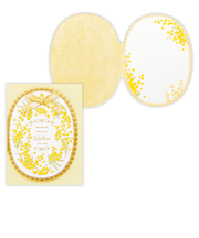 ホールマーク（Hallmark）　多目的　二つ折りカード　ダイカット　リボンミモザ