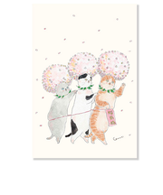 アクティブコーポレーション　春・トコロコムギポストカード　PPA－244h　桜前線にゃんこ