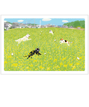 アクティブコーポレーション　春・たびねこポストカード　　PPA－260h　菜の花ダンス