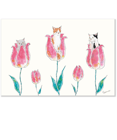 アクティブコーポレーション　春・トコロコムギポストカード　PPA－245h　おやゆび姫にゃんこ