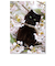アクティブコーポレーション　春・ネコポストカード　PB－563h　桜と黒猫