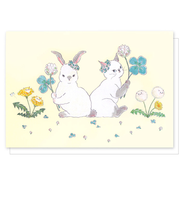 アクティブコーポレーション　春・トコロコムギグリーティングカード　GJ－274h　たんぽぽバネ