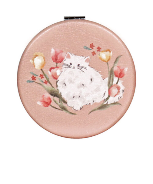 ラボクリップ（LABCLIP）　スーレフルール　コンパクトミラー　ピンク