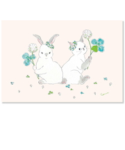 アクティブコーポレーション　春・トコロコムギポストカード　PPA－279h　うさぎとクローバー