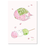 アクティブコーポレーション　春・トコロコムギポストカード　PPA－278h　桜餅と三色団子