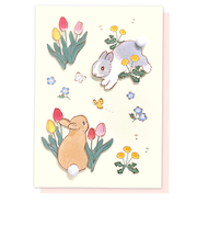 アクティブコーポレーション　春・森山しなこグリーティングカード　GV－270h　春の花ハンドメイド