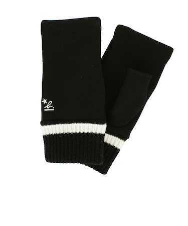 アニエスベー（agnes　b.）　裏起毛指手袋　5131AB359　ブラック