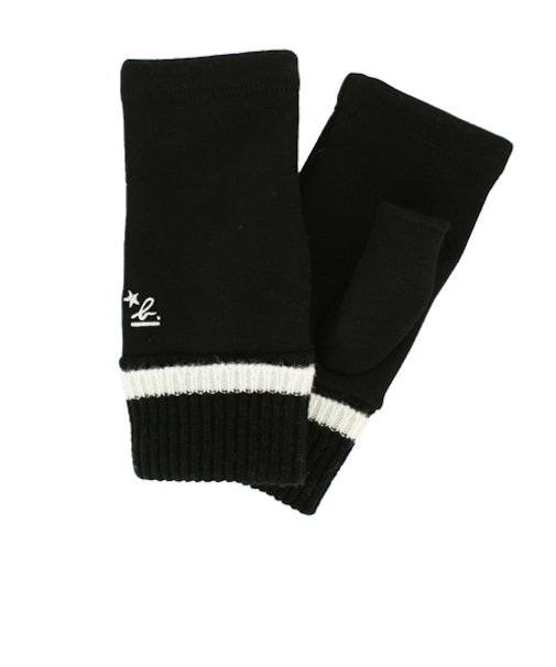 アニエスベー（agnes　b.）　裏起毛指手袋　5131AB359　ブラック