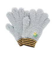 ユビデル　小鳥刺繍手袋　4121YB238　グレー