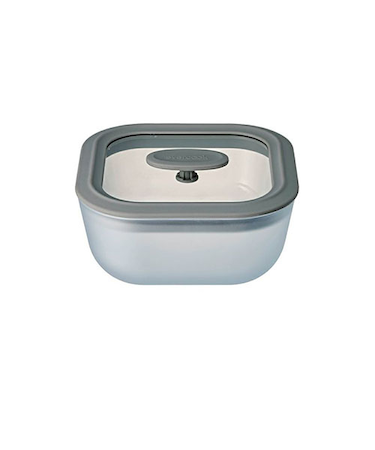 エバークック（evercook）　ガラス製電子レンジ調理器具　スクエア型　M　EGMWSM　クリア