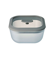 エバークック（evercook）　ガラス製電子レンジ調理器具　スクエア型　L　EGMWSL　クリア