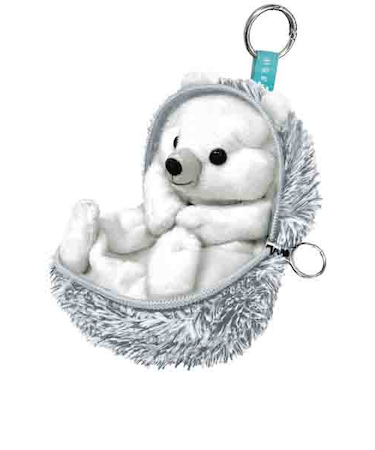 サンスター文具　丸まるポーチ　まるまるず　S2339501　はりねずみグレー