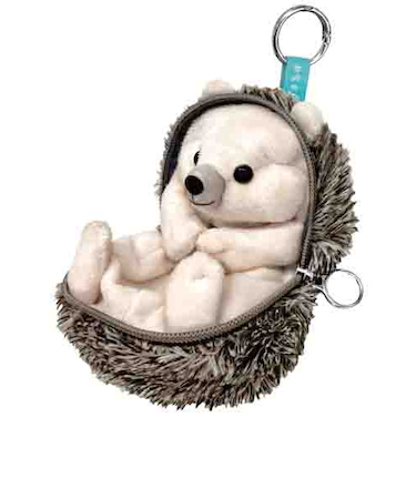 サンスター文具　丸まるポーチ　まるまるず　S2339498　はりねずみブラウン