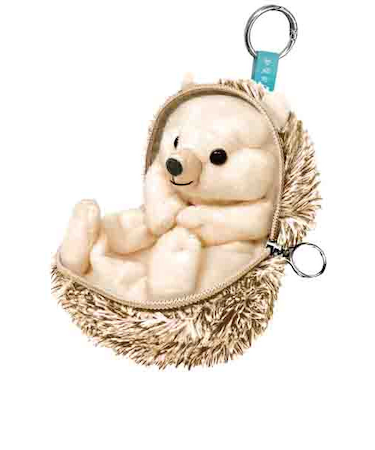 サンスター文具　丸まるポーチ　まるまるず　S2339510　はりねずみベージュ