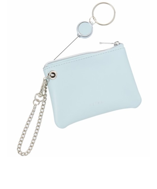 ノフェス（nofes）　リール付キー＆パスポーチ　キャンディブルー