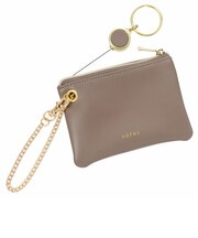ノフェス（nofes）　リール付キー＆パスポーチ　モカブラウン