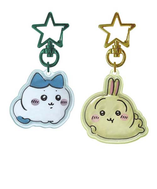 ケイカンパニー　ちいかわ　ぷっくりったいペアキーホルダー　ハチワレ×うさぎ