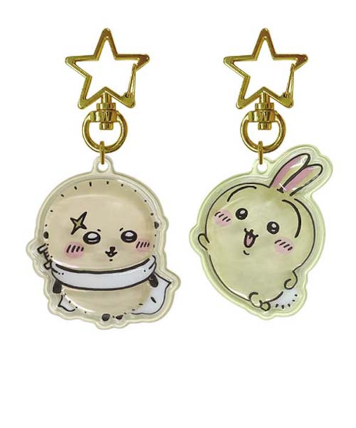 ケイカンパニー　ちいかわ　ぷっくりったいペアキーホルダー　ラッコ×うさぎ
