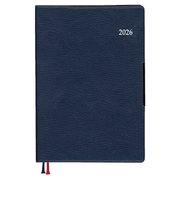 【2026年3月始まり】　ダイゴー　アポイント　ライトシリーズ　A6　マンスリーブロック　E8824　ネイビー　月曜始まり