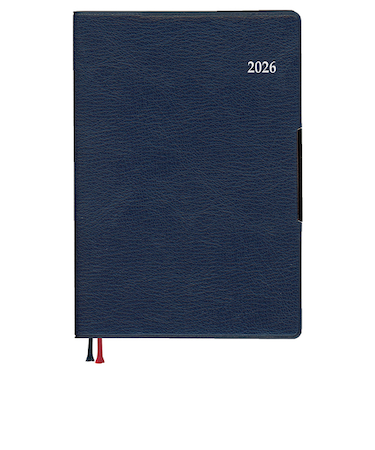 【2026年3月始まり】　ダイゴー　アポイント　ライトシリーズ　A6　マンスリーブロック　E8824　ネイビー　月曜始まり