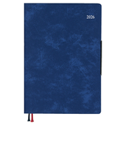 【2026年3月始まり】　ダイゴー　アポイント　ライトシリーズ　デスク　B6　ウィークリーレフト　E8838　インディゴ　月曜始まり