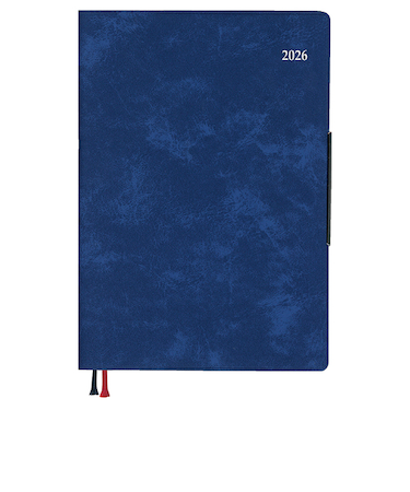 【2026年3月始まり】　ダイゴー　アポイント　ライトシリーズ　デスク　B6　ウィークリーレフト　E8838　インディゴ　月曜始まり