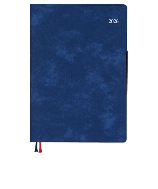 【2026年3月始まり】　ダイゴー　アポイント　ライトシリーズ　デスク　B6　ウィークリーレフト　E8838　インディゴ　月曜始まり