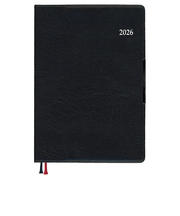 【2026年3月始まり】　ダイゴー　アポイント　ライトシリーズ　A6　ウィークリーレフト　E8827　ブラック　月曜始まり